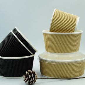 Triple Wall Big Ripple Paper  Bowl